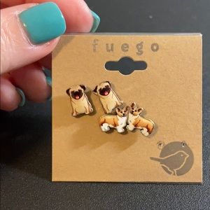 Pug and corgi studs